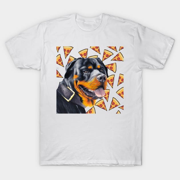 Rotty Pizza T-Shirt by Apatche